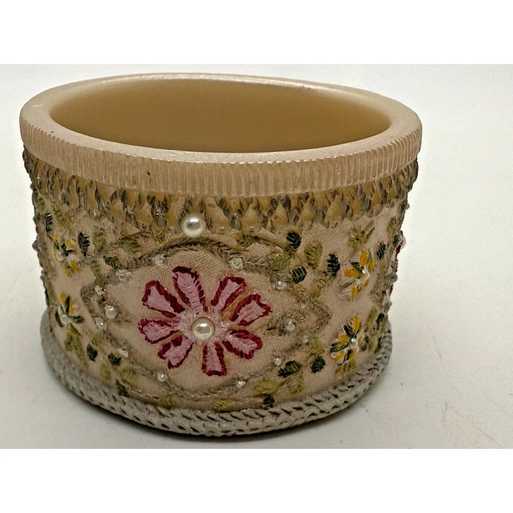 1999 Victorian Floral Hat Trinket Jewelry Box‎ Nostalgic Vintage Rare Hinged NEW